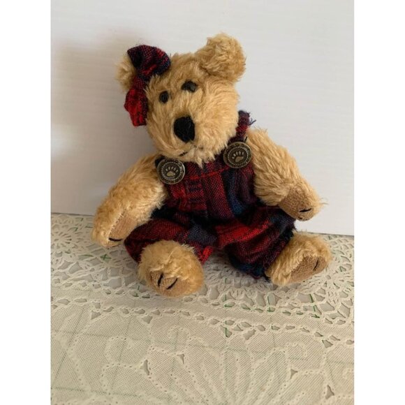 Boyds Becky Bear Plaid Outfit Plush Stuffed Animal 6 Inch Collectible Toy - Picture 11 of 13